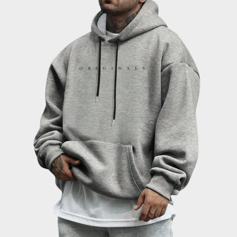 Hoodie Men Grey