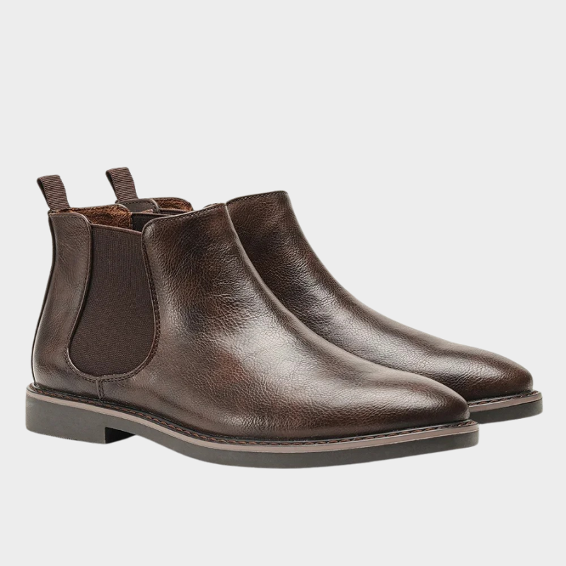 Chelsea boots men dark brown