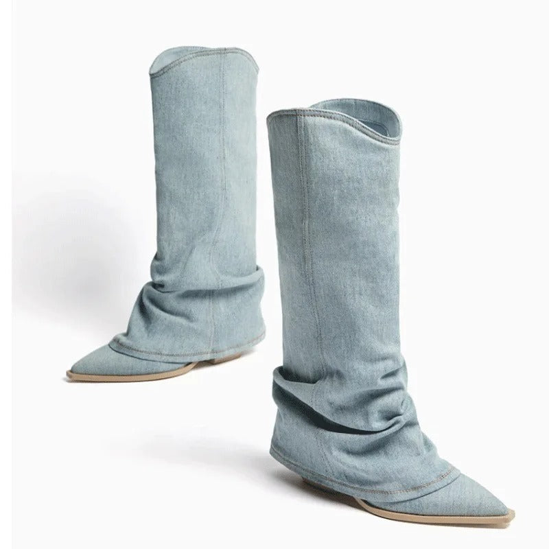 Denim boots women variant