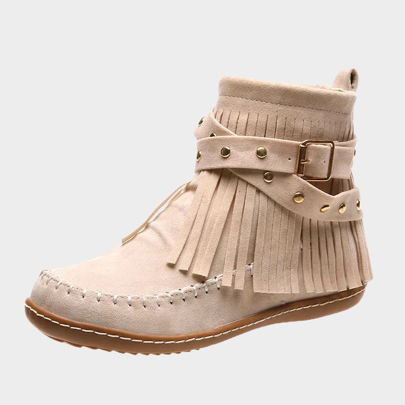 Ankle boots women beige