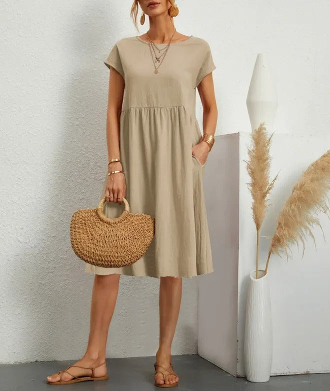 Midi dress beige