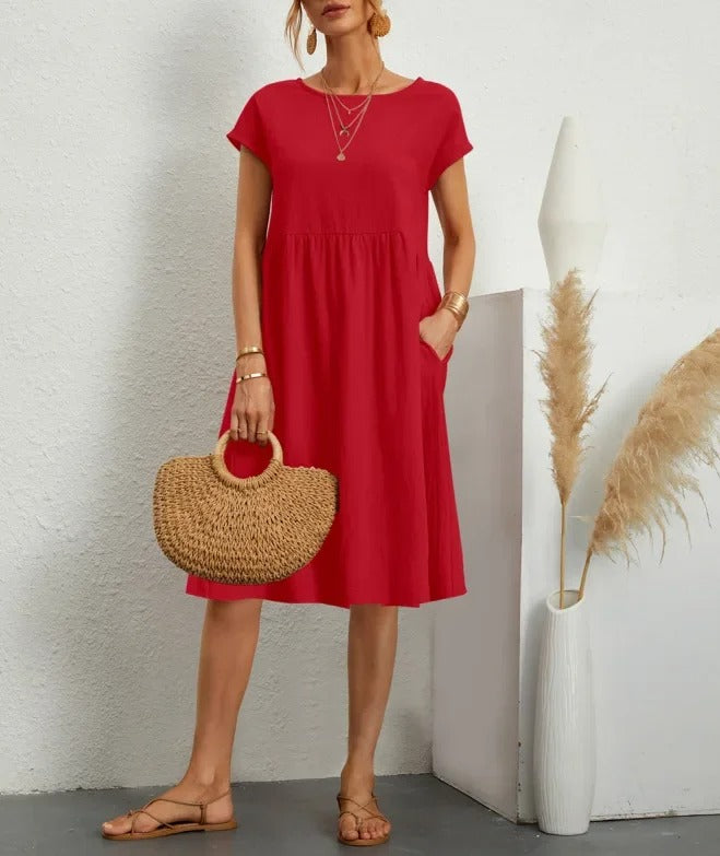 Midi dress red