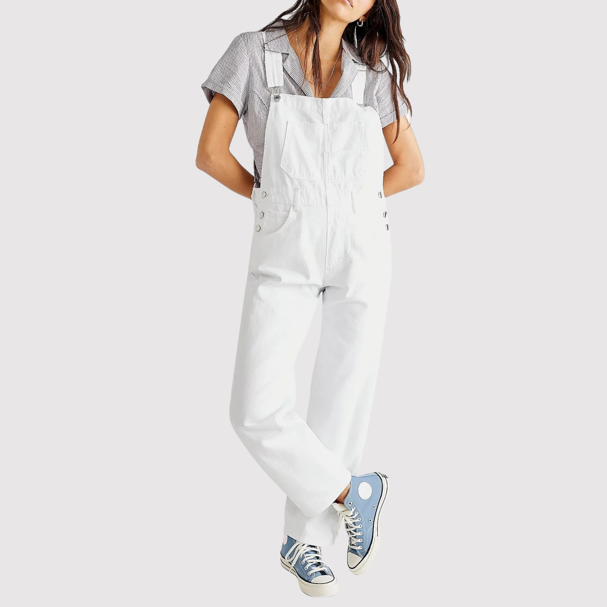 Denim overall women white