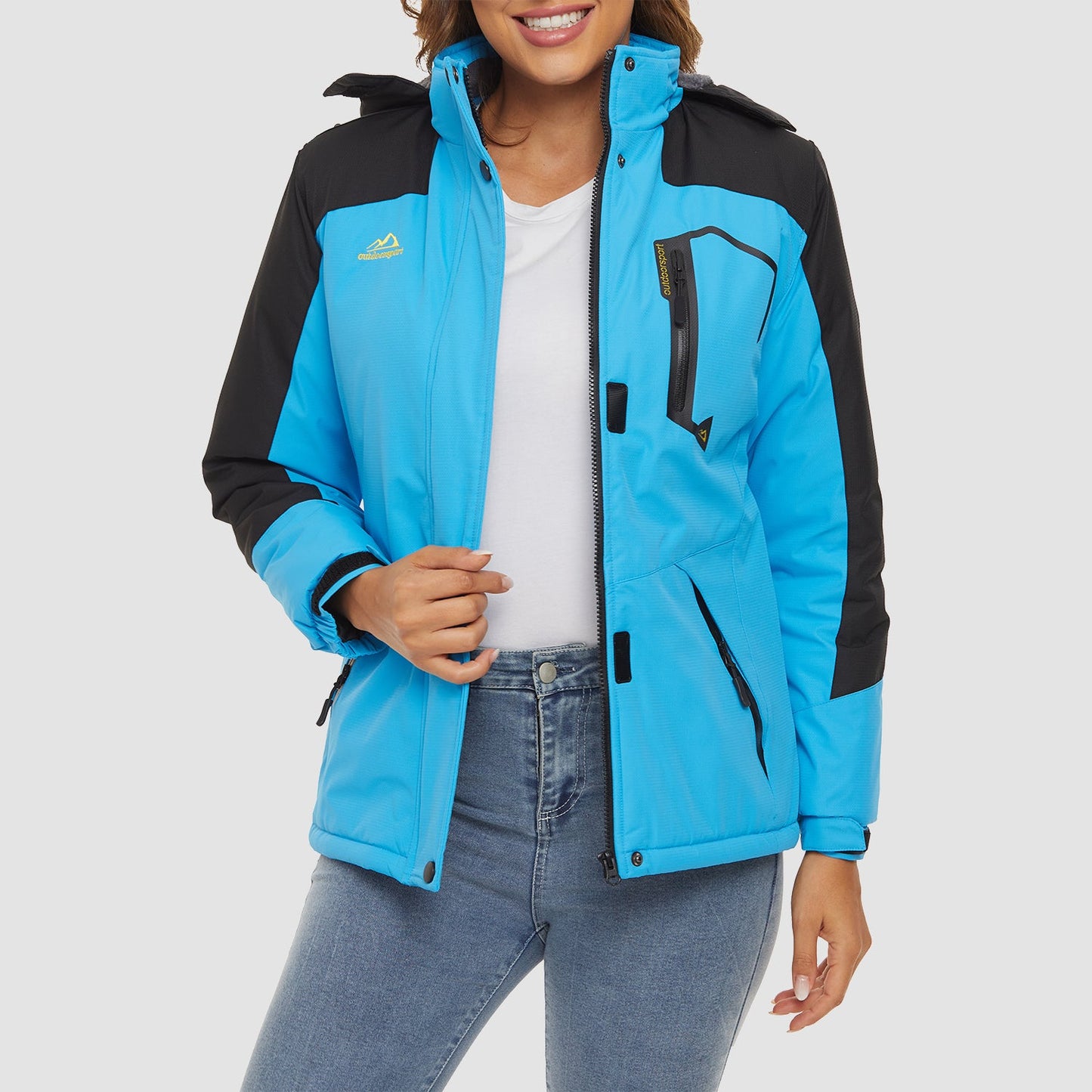 Winter sports jacket women blue