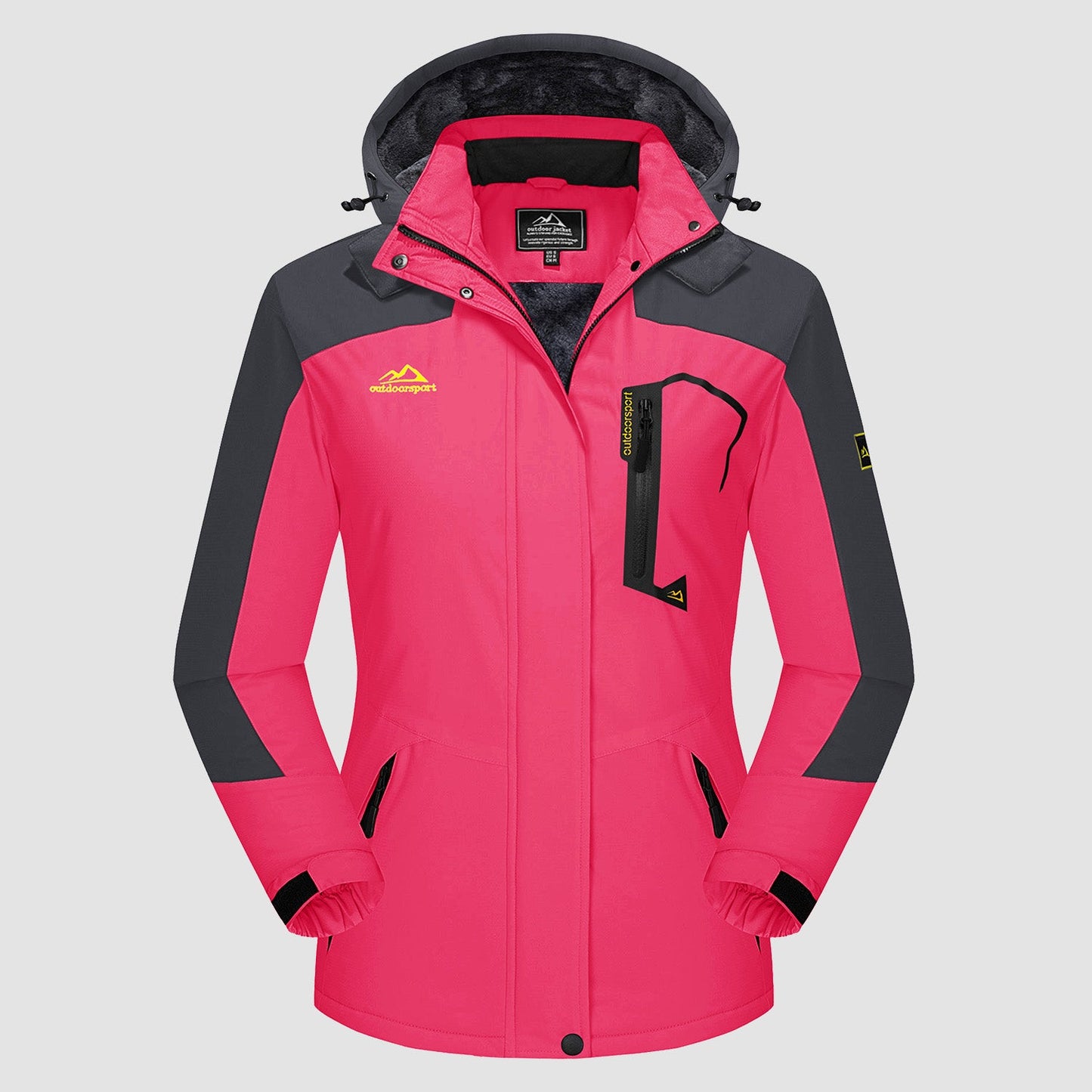 Winter sports jacket women pink front