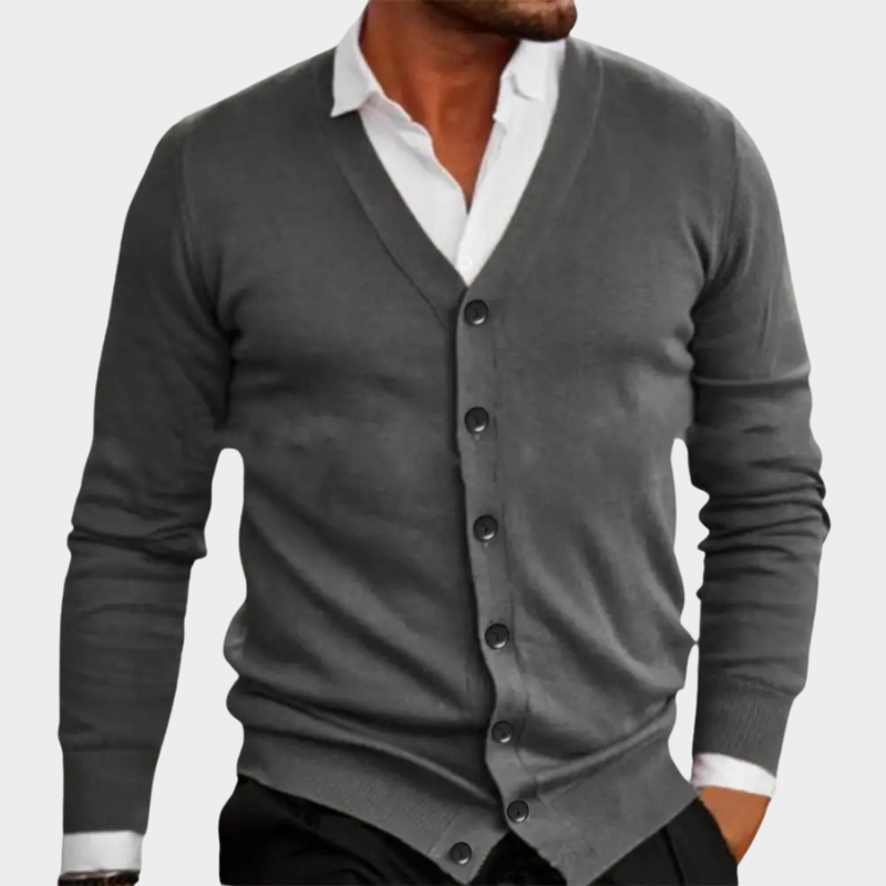 Men Cardigan gray